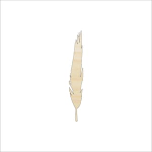 Bird Feather - Laser Cut Out Unfinished Wood Craft Shape XTR42 Bird Feather - Laser Cut Out Unfinished Wood Craft Shape XTR42