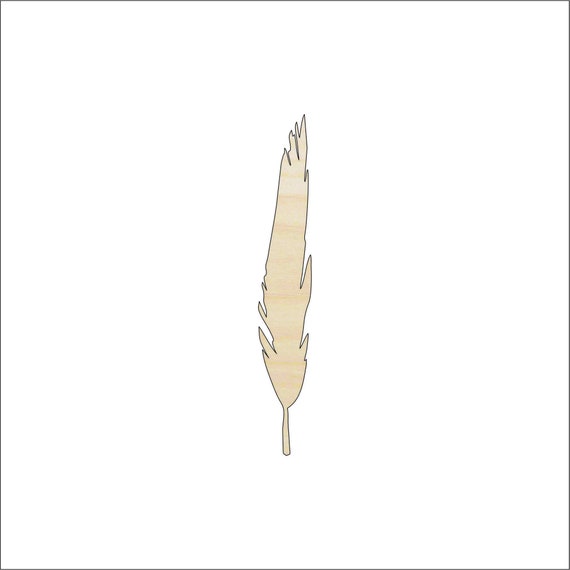 Bird Feather - Laser Cut Out Unfinished Wood Craft Shape XTR42 Bird Feather - Laser Cut Out Unfinished Wood Craft Shape XTR42