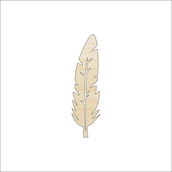 Bird Feather - Laser Cut Out Unfinished Wood Craft Shape XTR3 Bird Feather - Laser Cut Out Unfinished Wood Craft Shape XTR3