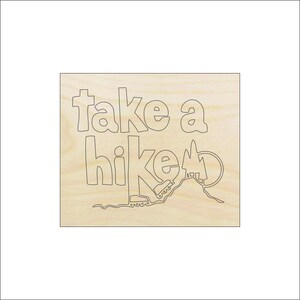 Sign Hiking - Laser Cut Out Unfinished Wood Craft Shape TRP44 Sign Hiking - Laser Cut Out Unfinished Wood Craft Shape TRP44