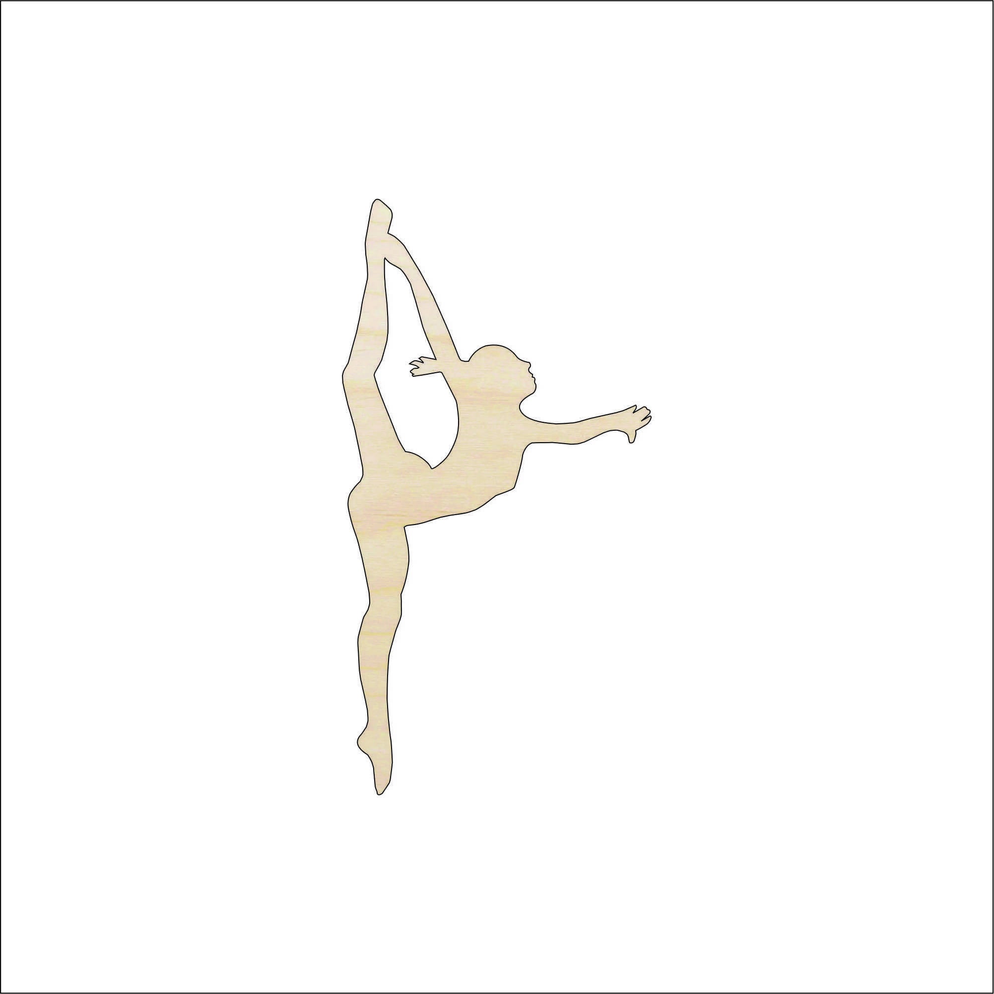 Sport Gymnastics - Laser Cut Out Unfinished Wood Craft Shape SPT90 Sport Gymnastics - Laser Cut Out Unfinished Wood Craft Shape SPT90