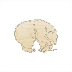 Bear - Laser Cut Out Unfinished Wood Craft Shape BER65 Bear - Laser Cut Out Unfinished Wood Craft Shape BER65