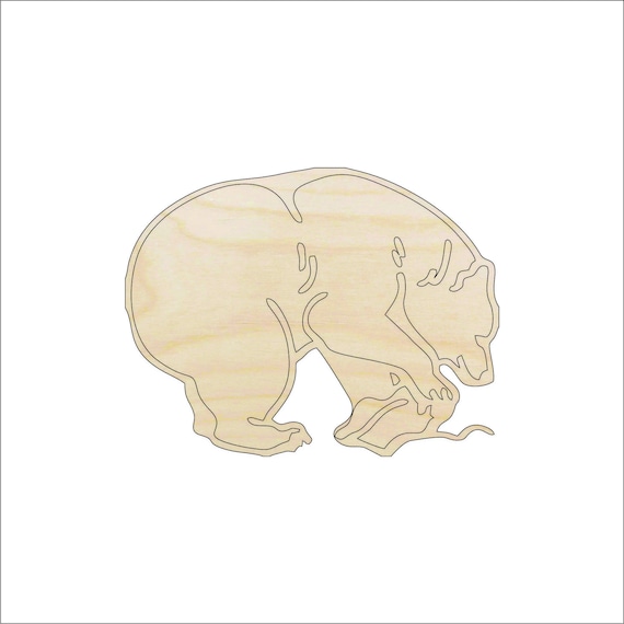 Bear - Laser Cut Out Unfinished Wood Craft Shape BER65 Bear - Laser Cut Out Unfinished Wood Craft Shape BER65