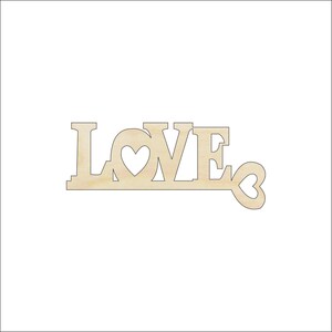 Word Love - Laser Cut Out Unfinished Wood Craft Shape VAL43 Word Love - Laser Cut Out Unfinished Wood Craft Shape VAL43