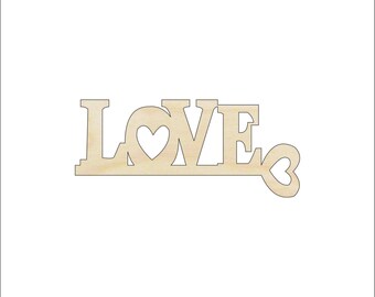 Word Love - Laser Cut Out Unfinished Wood Craft Shape VAL33 Word Love - Laser Cut Out Unfinished Wood Craft Shape VAL33