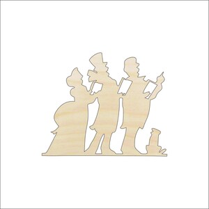 People Carolers - Laser Cut Out Unfinished Wood Craft Shape XMS62 People Carolers - Laser Cut Out Unfinished Wood Craft Shape XMS62