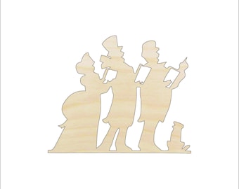 People Carolers - Laser Cut Out Unfinished Wood Craft Shape XMS62 People Carolers - Laser Cut Out Unfinished Wood Craft Shape XMS62