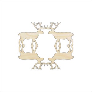 Deer - Laser Cut Out Unfinished Wood Craft Shape DER2 Deer - Laser Cut Out Unfinished Wood Craft Shape DER2