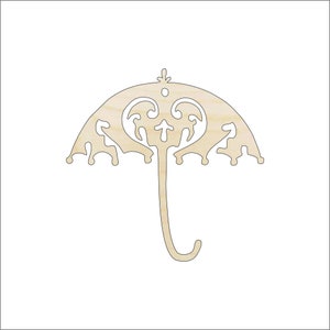 Clothing Umbrella - Laser Cut Out Unfinished Wood Craft Shape CLT50 Clothing Umbrella - Laser Cut Out Unfinished Wood Craft Shape CLT50