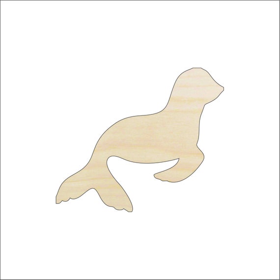 Seal - Laser Cut Out Unfinished Wood Craft Shape ANML1 Seal - Laser Cut Out Unfinished Wood Craft Shape ANML1