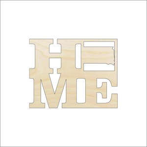 South Dakota State Home - Unfinished Wood Laser Cut Out Shape Craft Supply STAT44