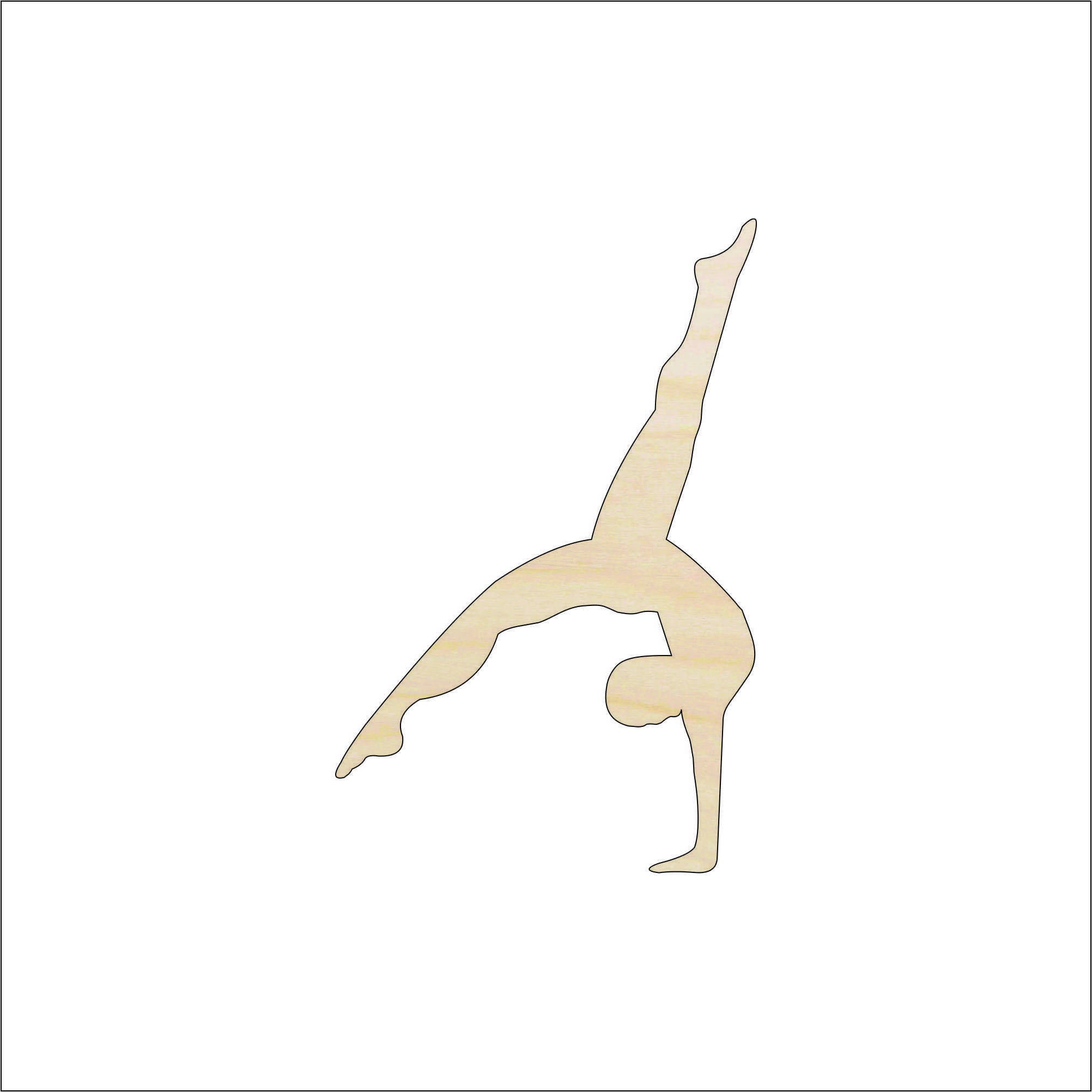 Sport Gymnastics - Laser Cut Out Unfinished Wood Craft Shape SPT50 Sport Gymnastics - Laser Cut Out Unfinished Wood Craft Shape SPT50