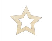 Star - Laser Cut Out Unfinished Wood Craft Shape SKY54 Star - Laser Cut Out Unfinished Wood Craft Shape SKY54