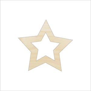 Star - Laser Cut Out Unfinished Wood Craft Shape SKY54 Star - Laser Cut Out Unfinished Wood Craft Shape SKY54