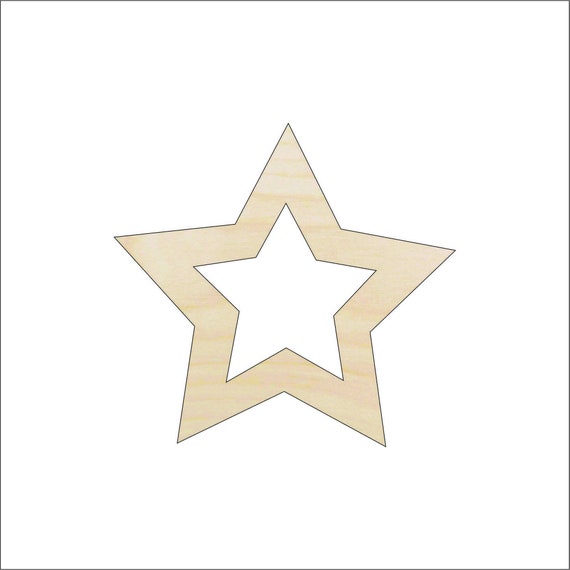Star - Laser Cut Out Unfinished Wood Craft Shape SKY54 Star - Laser Cut Out Unfinished Wood Craft Shape SKY54