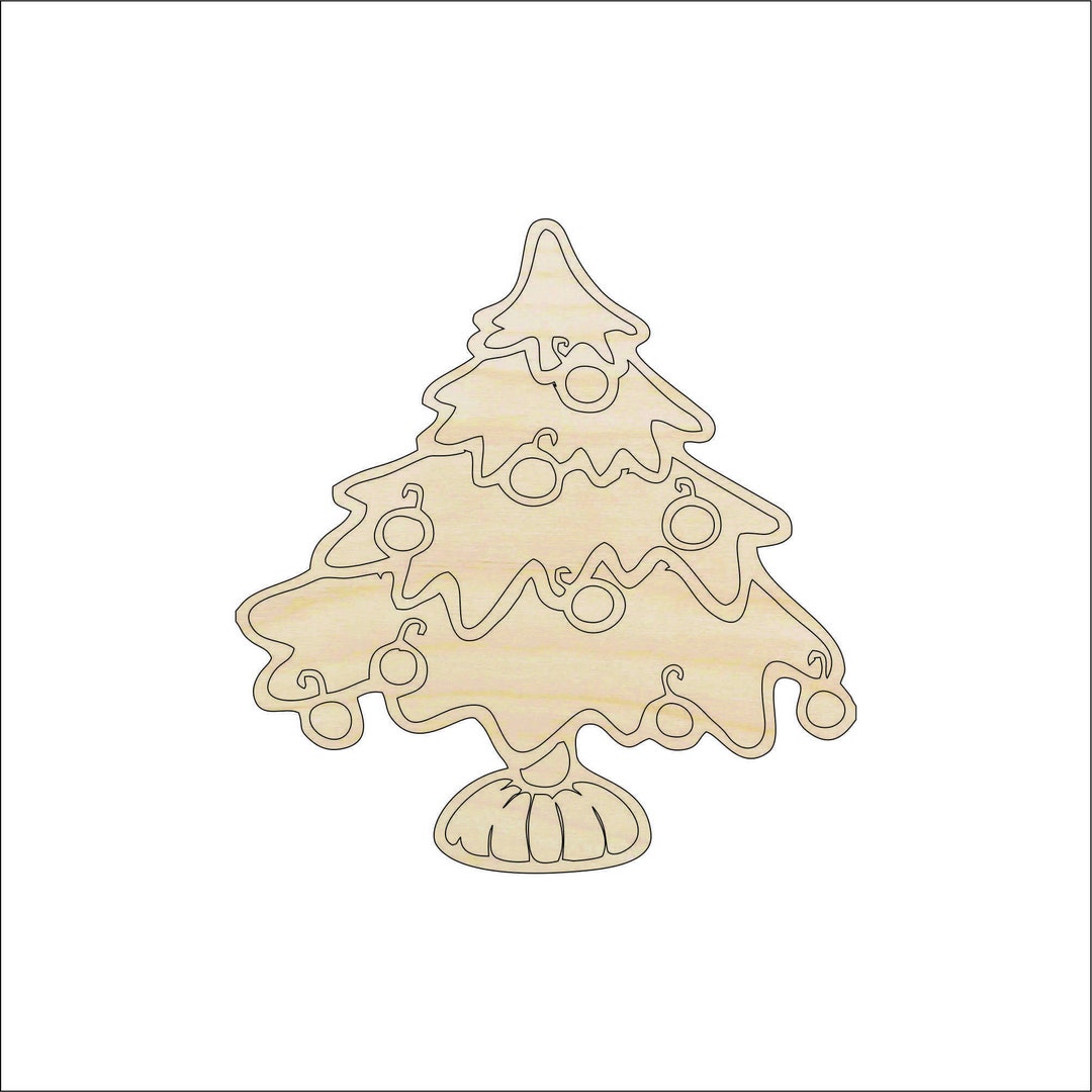 Tree - Laser Cut Out Unfinished Wood Craft Shape XMS13 Tree - Laser Cut Out Unfinished Wood Craft Shape XMS13