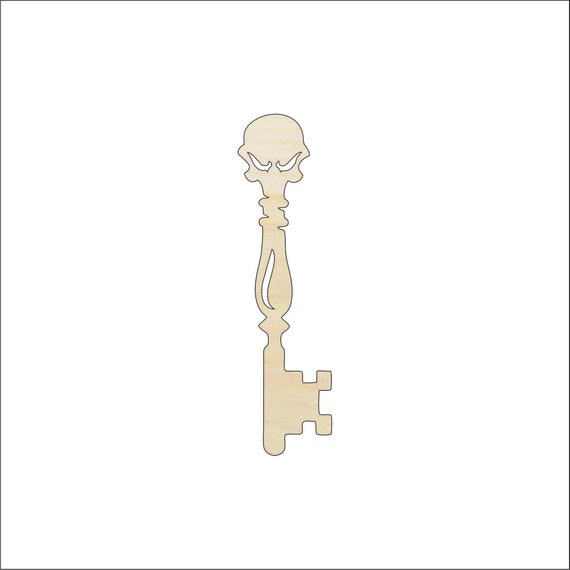 Key - Laser Cut Out Unfinished Wood Craft Shape KEY11 Key - Laser Cut Out Unfinished Wood Craft Shape KEY11