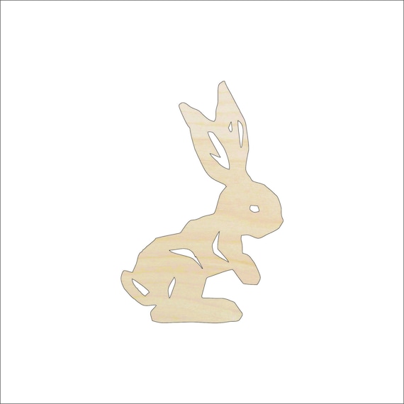 Bunny - Laser Cut Out Unfinished Wood Craft Shape BNY25 Bunny - Laser Cut Out Unfinished Wood Craft Shape BNY25