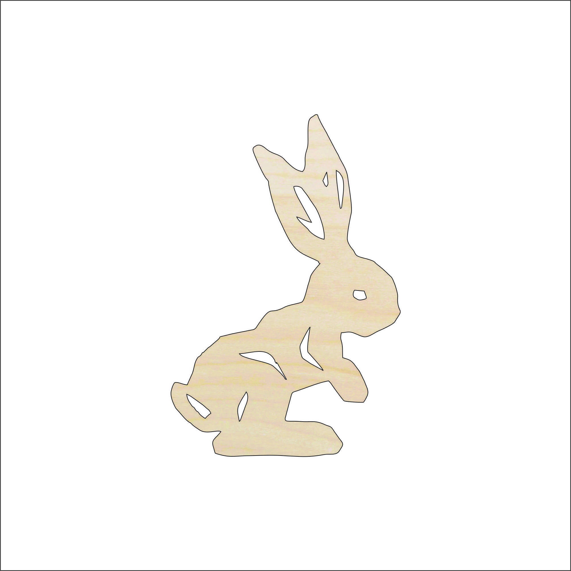Bunny - Laser Cut Out Unfinished Wood Craft Shape BNY25 Bunny - Laser Cut Out Unfinished Wood Craft Shape BNY25