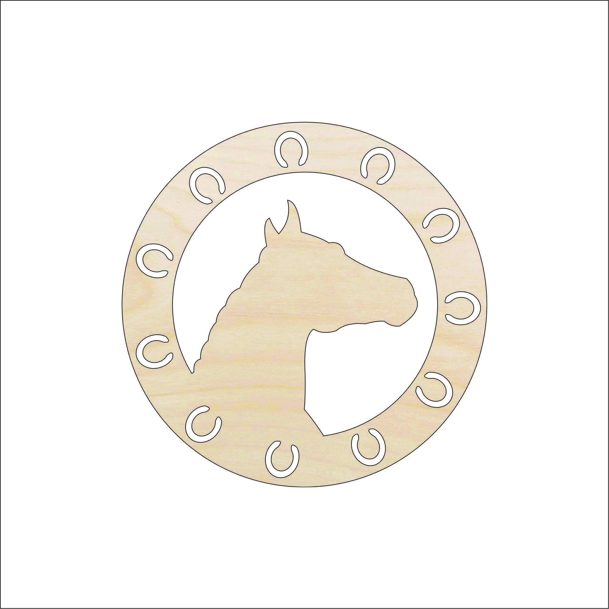 Horse - Laser Cut Out Unfinished Wood Craft Shape HRS68 Horse - Laser Cut Out Unfinished Wood Craft Shape HRS68