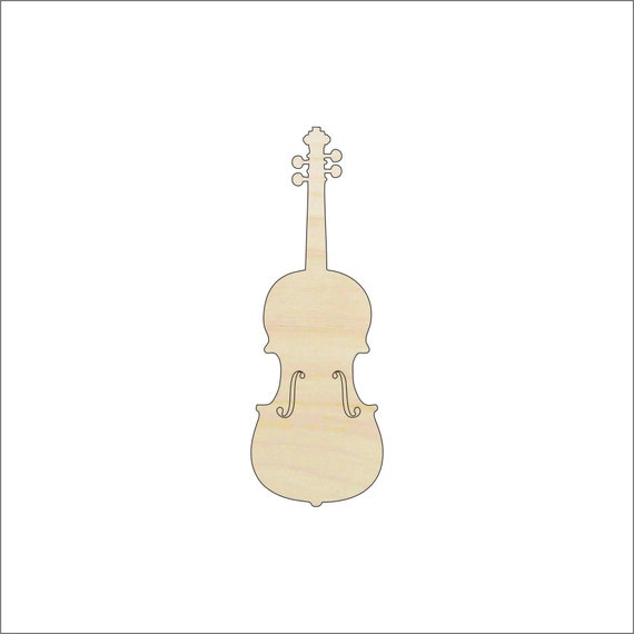 Music Violin - Laser Cut Out Unfinished Wood Craft Shape MSC42 Music Violin - Laser Cut Out Unfinished Wood Craft Shape MSC42