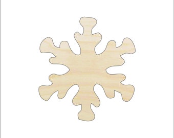 Snowflake - Laser Cut Out Unfinished Wood Craft Shape SNW3 Snowflake - Laser Cut Out Unfinished Wood Craft Shape SNW3