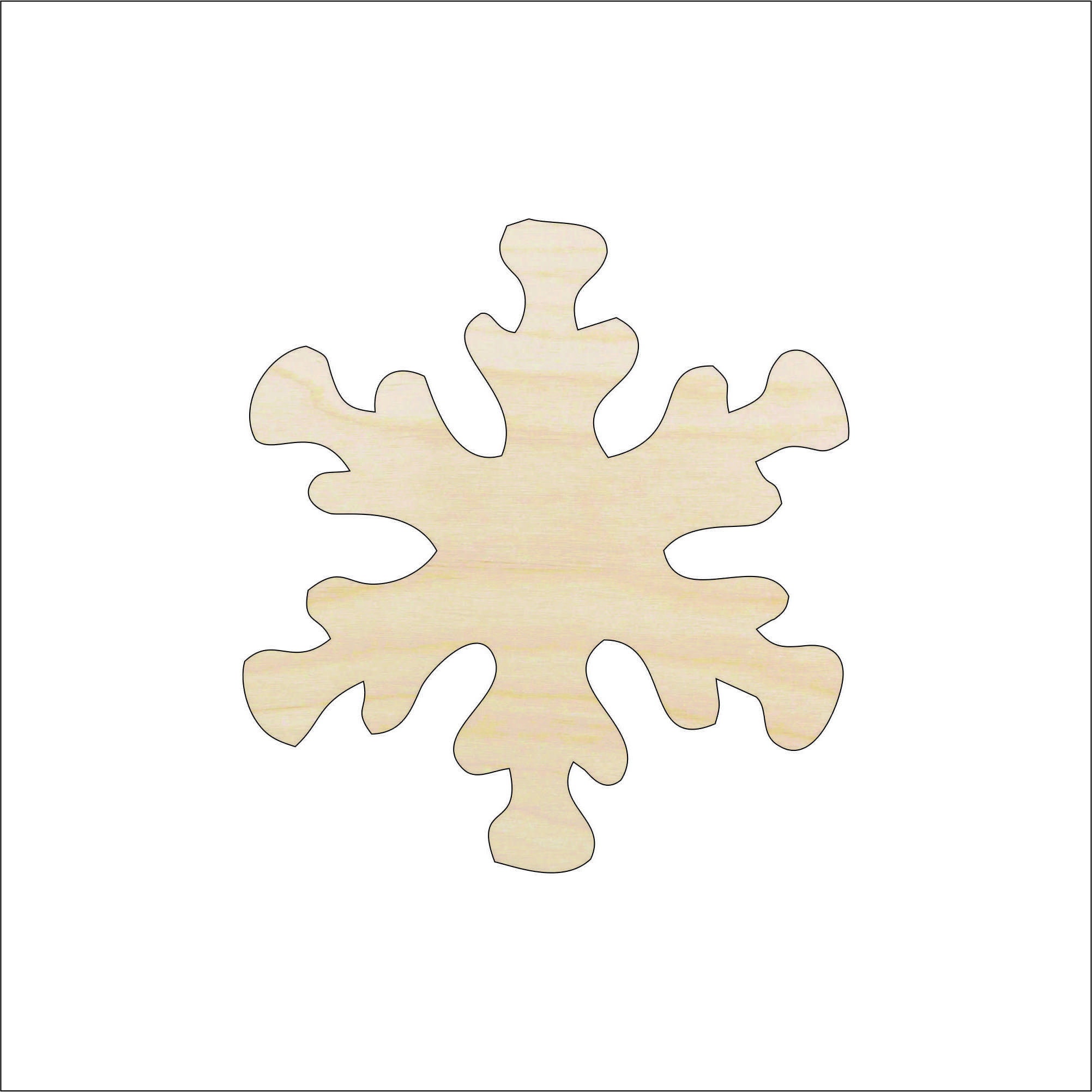 Snowflake - Laser Cut Out Unfinished Wood Craft Shape SNW3 Snowflake - Laser Cut Out Unfinished Wood Craft Shape SNW3