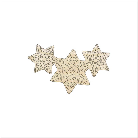 Snowflake - Laser Cut Out Unfinished Wood Craft Shape SNW73 Snowflake - Laser Cut Out Unfinished Wood Craft Shape SNW73