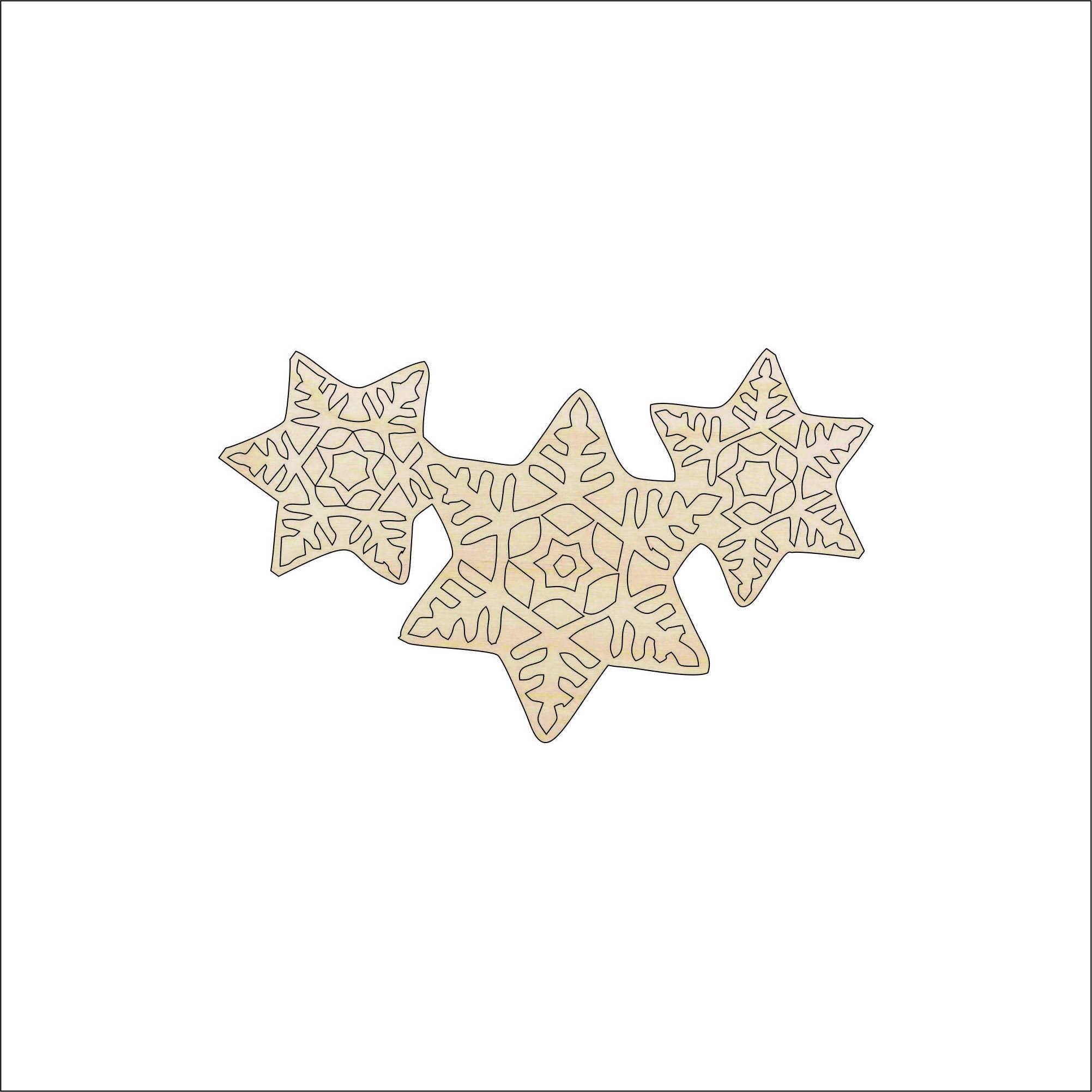 Snowflake - Laser Cut Out Unfinished Wood Craft Shape SNW73 Snowflake - Laser Cut Out Unfinished Wood Craft Shape SNW73