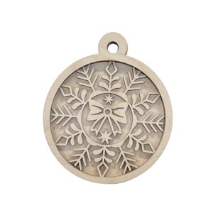 3D Ornament Bow 3 Pieces Laser Cut Out Unfinished ORN33 3D Ornament Bow 3 Pieces Laser Cut Out Unfinished ORN33