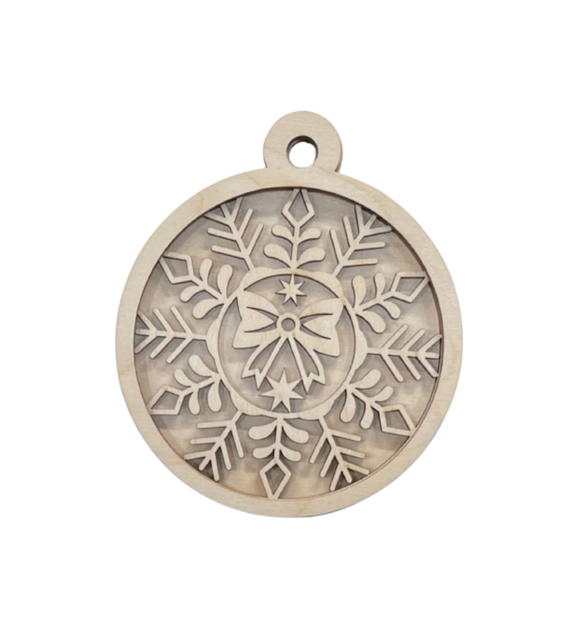 3D Ornament Bow 3 Pieces Laser Cut Out Unfinished ORN33 3D Ornament Bow 3 Pieces Laser Cut Out Unfinished ORN33