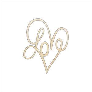 Word Love - Laser Cut Out Unfinished Wood Craft Shape VAL35 Word Love - Laser Cut Out Unfinished Wood Craft Shape VAL35