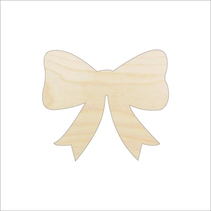 Bow - Laser Cut Out Unfinished Wood Craft Shape BOW4 Bow - Laser Cut Out Unfinished Wood Craft Shape BOW4