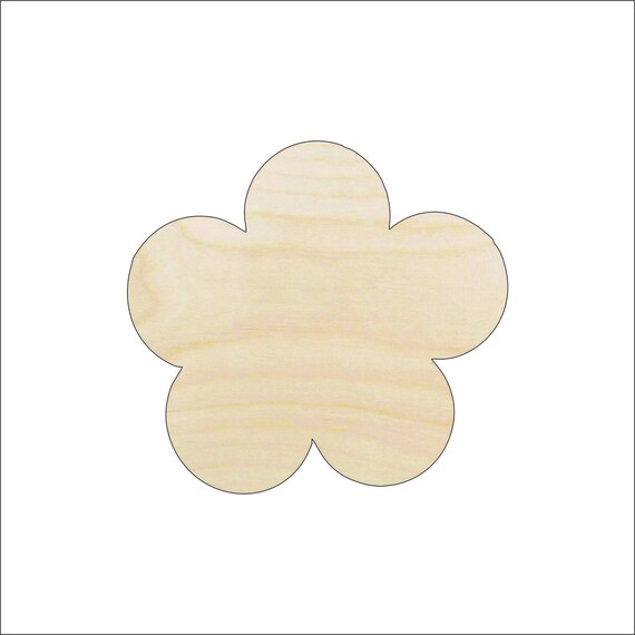 Flower - Laser Cut Out Unfinished Wood Craft Shape FLR33 Flower - Laser Cut Out Unfinished Wood Craft Shape FLR33