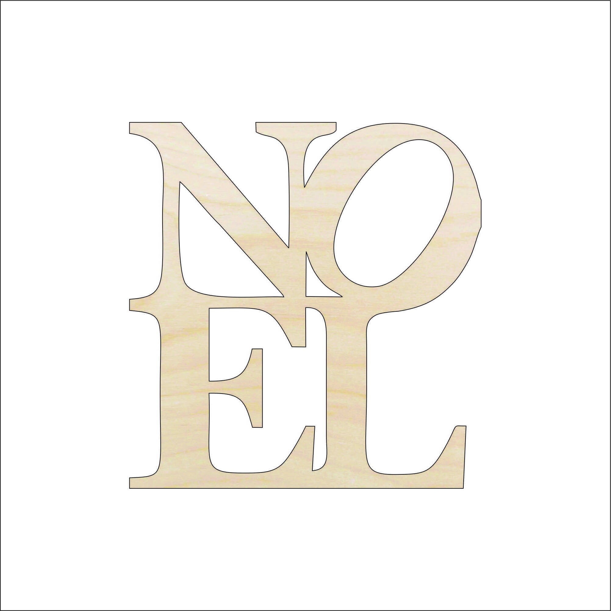 Word Noel - Laser Cut Out Unfinished Wood Craft Shape XMS149 Word Noel - Laser Cut Out Unfinished Wood Craft Shape XMS149