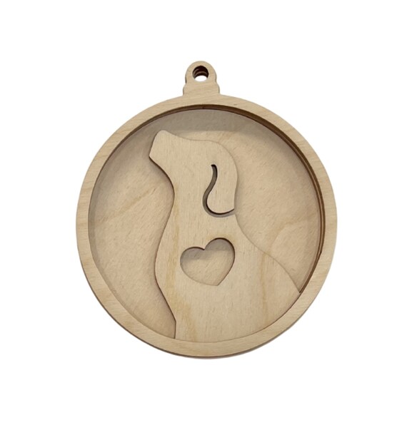 3D Ornament Dog 3 Pieces Laser Cut Out Unfinished ORN51 3D Ornament Dog 3 Pieces Laser Cut Out Unfinished ORN51