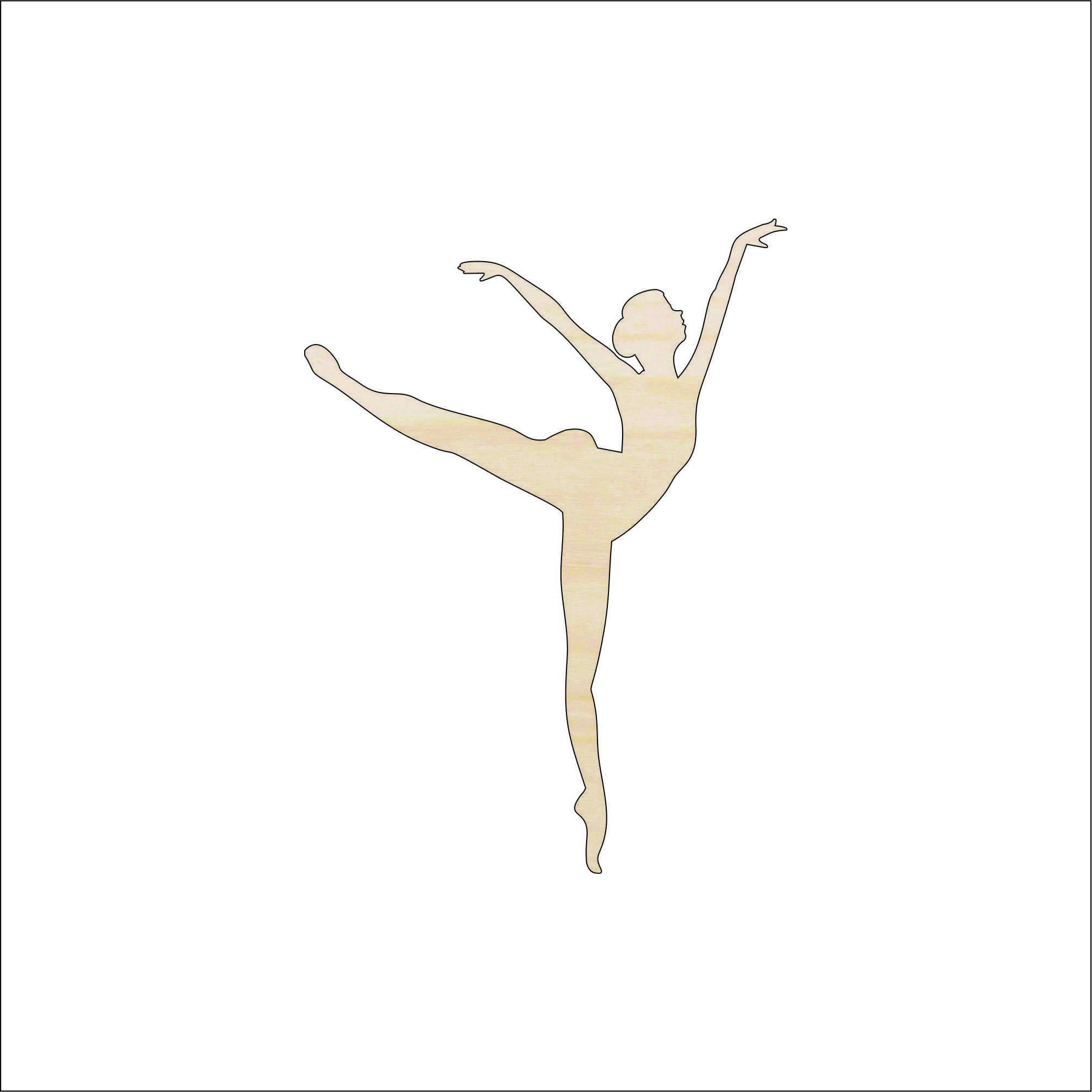 Dancer - Laser Cut Out Unfinished Wood Craft Shape SPT162 Dancer - Laser Cut Out Unfinished Wood Craft Shape SPT162