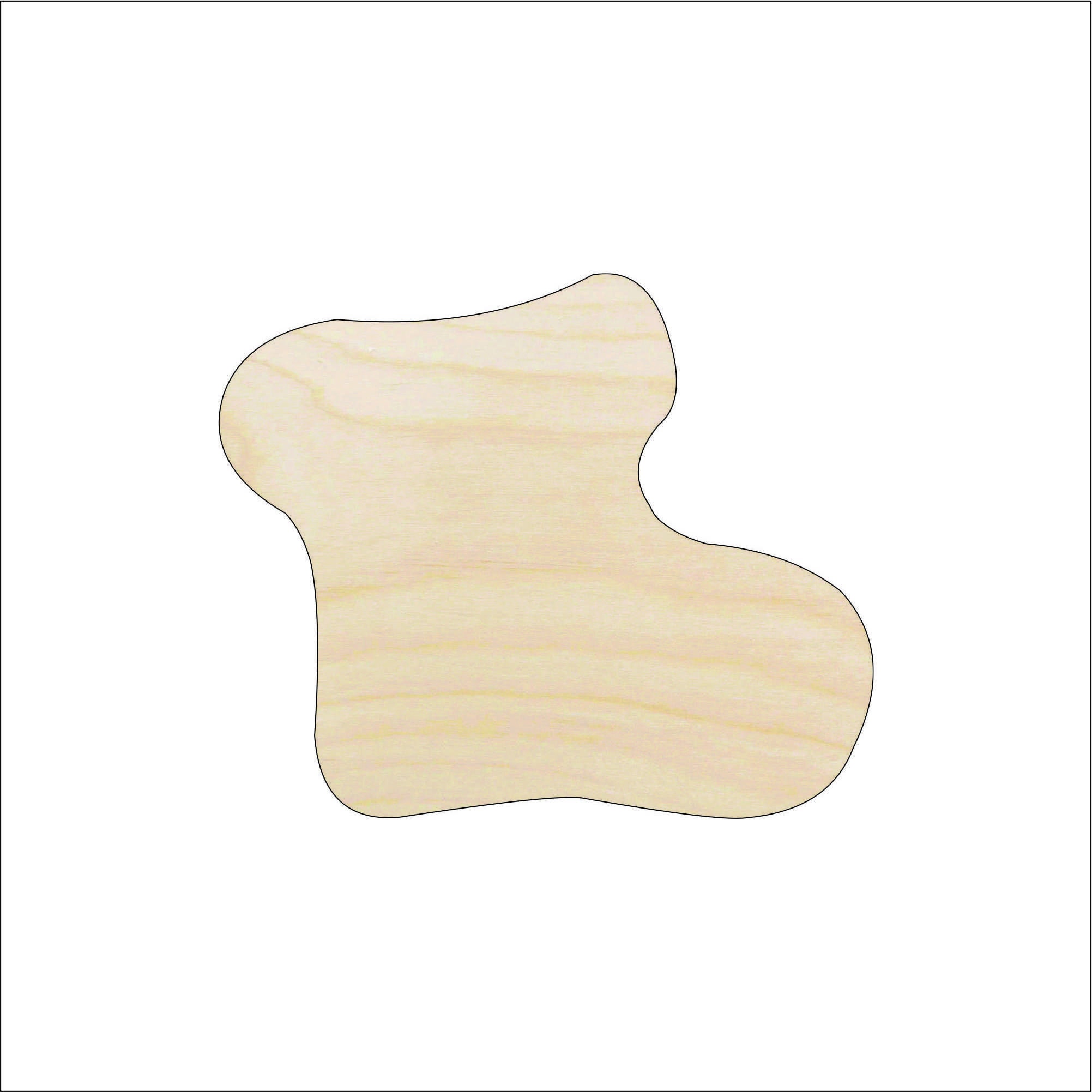 Stocking - Laser Cut Out Unfinished Wood Craft Shape XMS83 Stocking - Laser Cut Out Unfinished Wood Craft Shape XMS83
