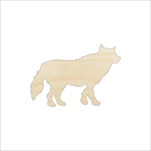 Wolf - Laser Cut Out Unfinished Wood Craft Shape ANML94 Wolf - Laser Cut Out Unfinished Wood Craft Shape ANML94