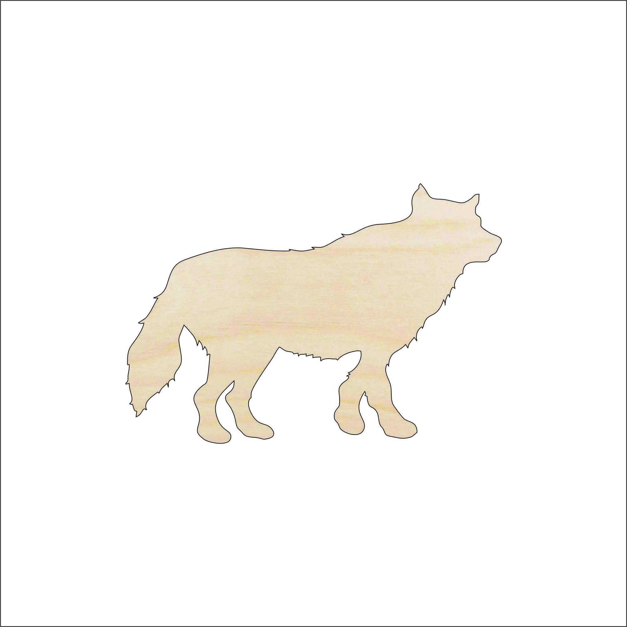 Wolf - Laser Cut Out Unfinished Wood Craft Shape ANML94 Wolf - Laser Cut Out Unfinished Wood Craft Shape ANML94