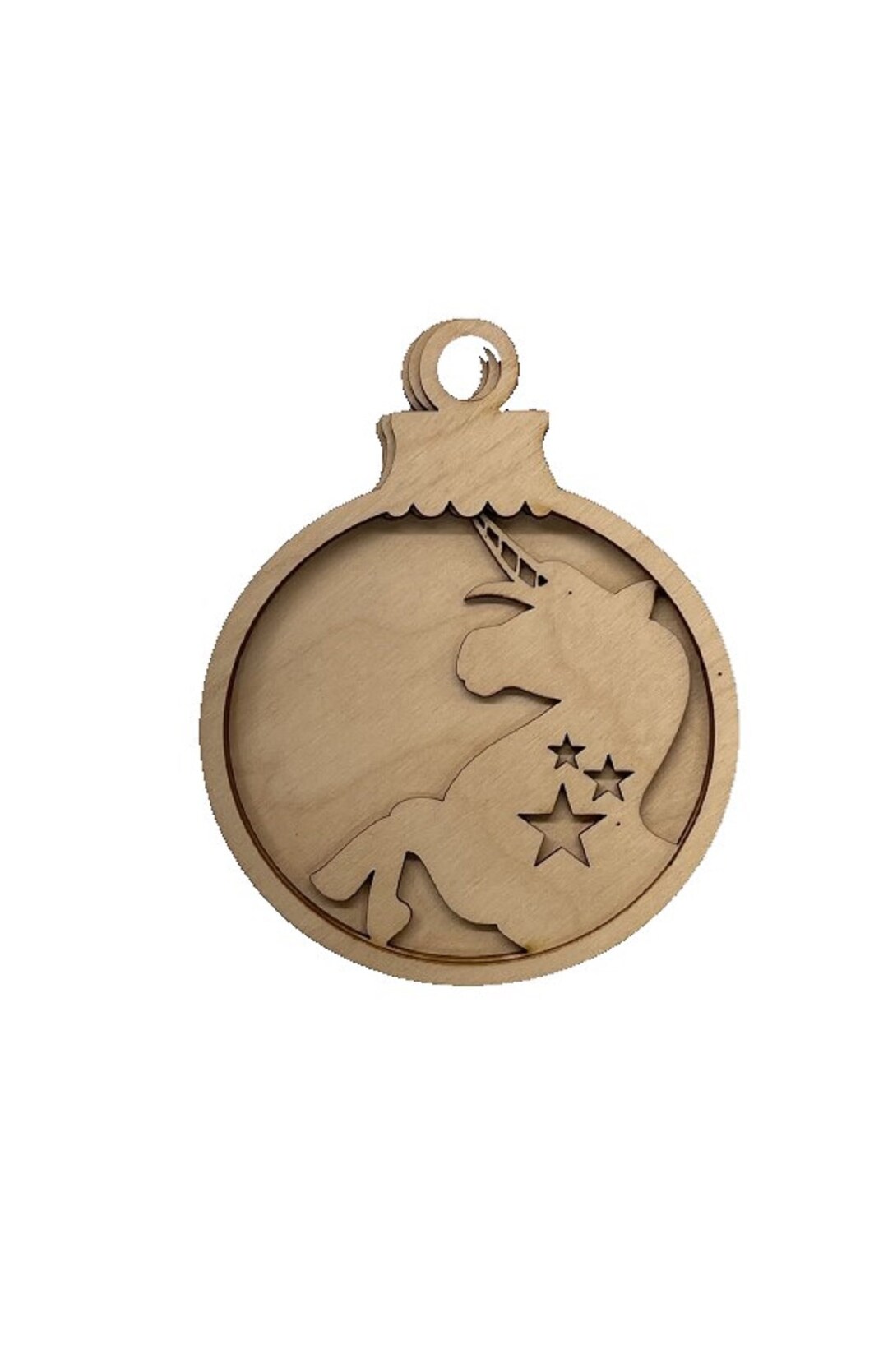 3D Ornament Unicorn 3 Pieces Laser Cut Out Unfinished ORN147 3D Ornament Unicorn 3 Pieces Laser Cut Out Unfinished ORN147