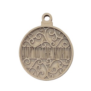 3D Ornament Joy 3 Pieces Laser Cut Out Unfinished ORN30 3D Ornament Joy 3 Pieces Laser Cut Out Unfinished ORN30