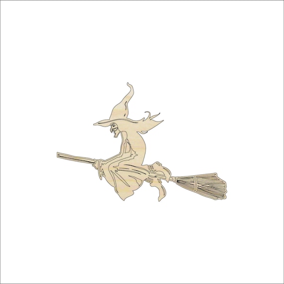 Witch - Laser Cut Out Unfinished Wood Shape FAL282 Witch - Laser Cut Out Unfinished Wood Shape FAL282