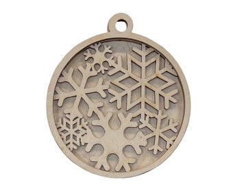 3D Ornament Candle 3 Pieces Laser Cut Out Unfinished ORN60 3D Ornament Candle 3 Pieces Laser Cut Out Unfinished ORN60