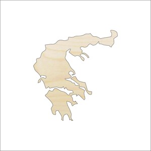 Country Greece - Laser Cut Out Unfinished Wood Craft Shape WLD79 Country Greece - Laser Cut Out Unfinished Wood Craft Shape WLD79
