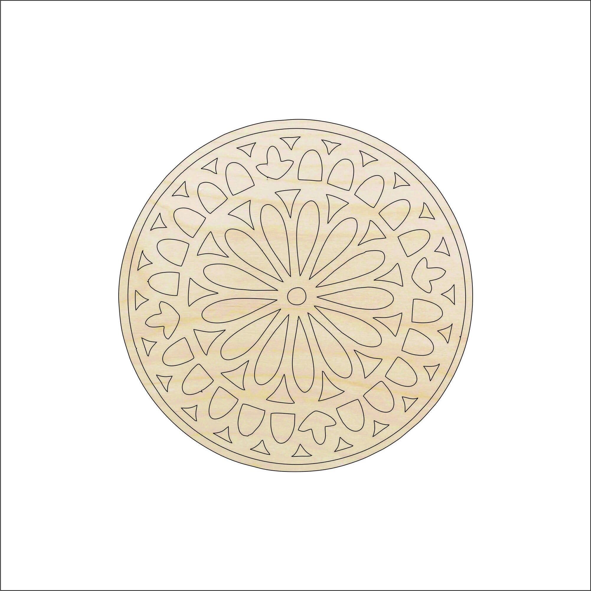Design Flower - Laser Cut Out Unfinished Wood Craft Shape CSTR14 Design Flower - Laser Cut Out Unfinished Wood Craft Shape CSTR14