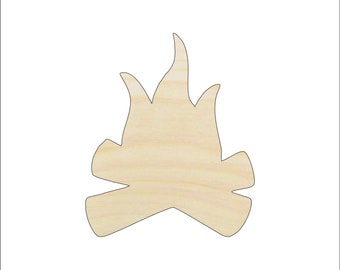 Campfire Wood Cutout-camping Theme Party-line Etch Details-various ...