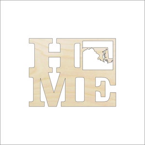 State Maryland Home - Laser Cut Out Unfinished Wood Craft Shape STAT18 State Maryland Home - Laser Cut Out Unfinished Wood Craft Shape STAT18