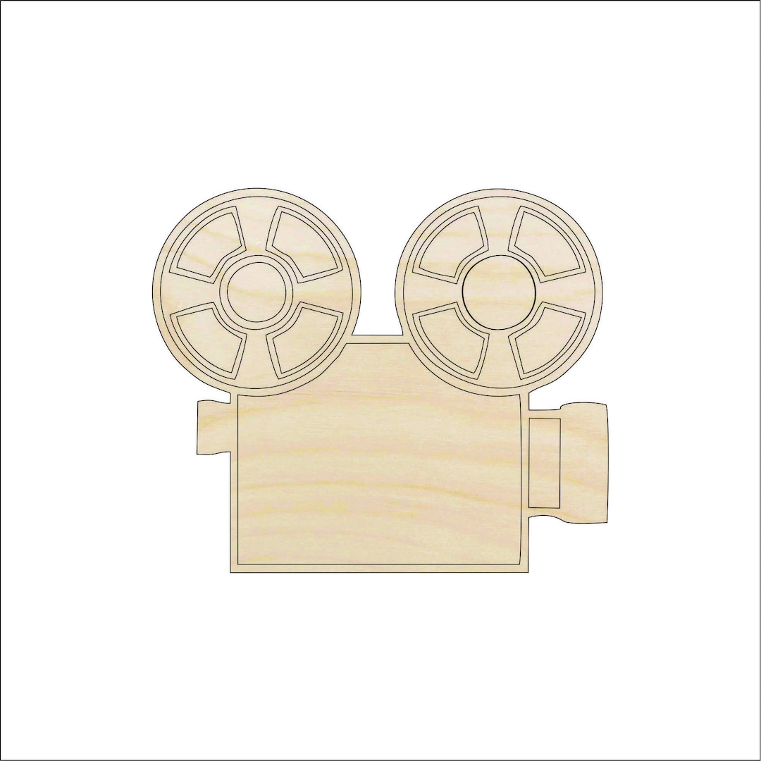 Movie Camera - Unfinished Wood Laser Cut Out Shape Craft Supply MVE2 - Etsy