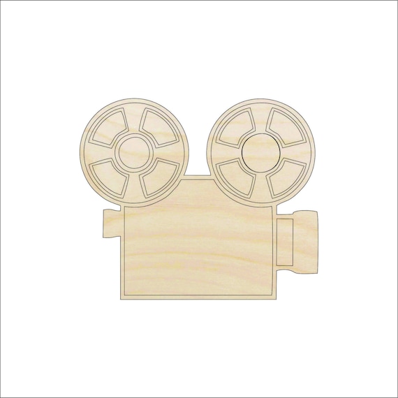 Movie Camera - Laser Cut Out Unfinished Wood Craft Shape MVE2 Movie Camera - Laser Cut Out Unfinished Wood Craft Shape MVE2